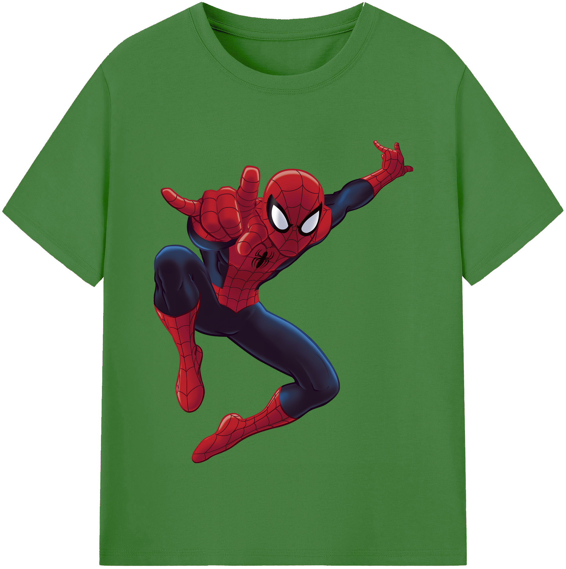 （画像用） Spider Man スパイダーマン レディースカジュアルプリントTシャツ（綿100％）